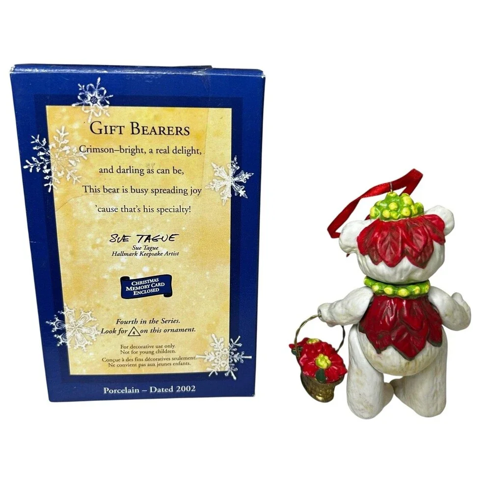 Vintage Hallmark Keepsake Ornament Gift Bearers 2002 Porcelain Collector's